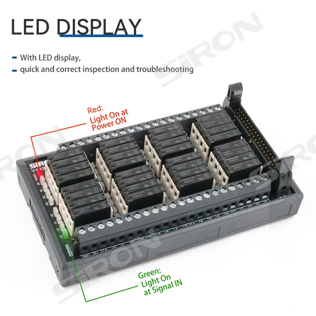 Siron Y449 Mil Plug Connection NPN/PNP Corresponding 32 Channel Wide Base Type Signal Relay Module