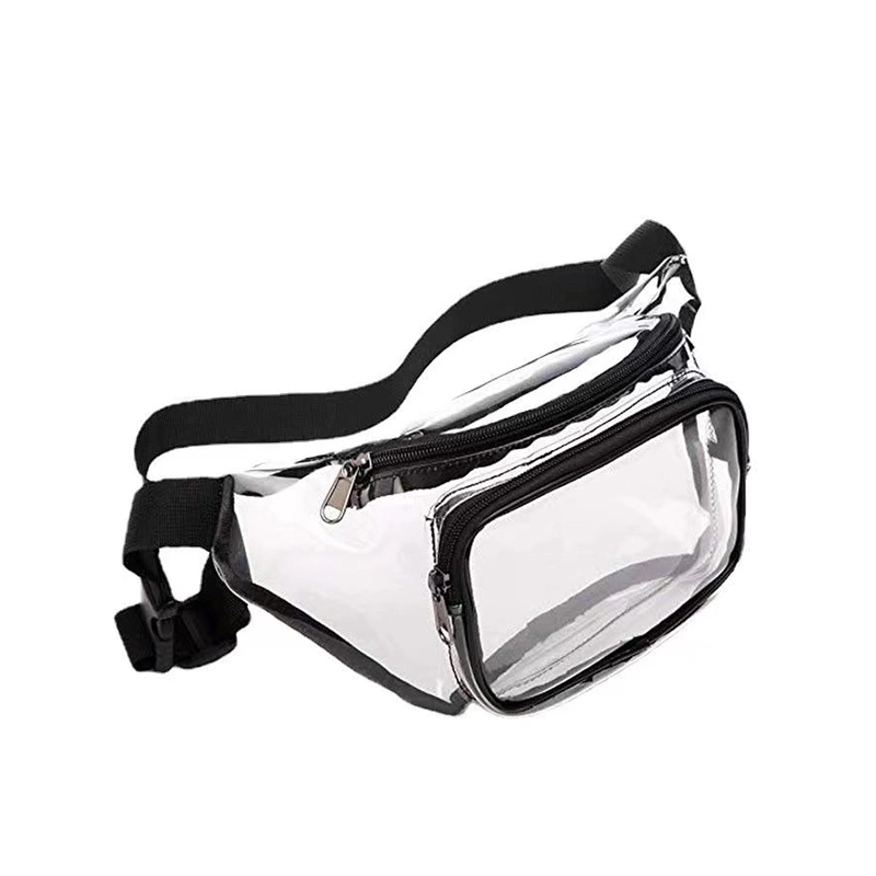 Clear Fanny Pack Bolsa transparente de cintura aprobado Estadio Parse Impermeable Fanny Pack Bolsa de cinturón ajustable para Outdoors Travel Beach Eventos Conciertos Bolsa