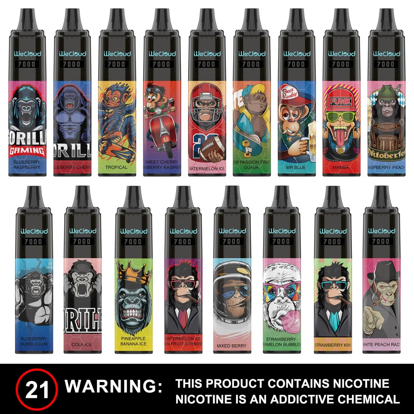 Vente en gros Randm Tornado Vaporisateur contrôle du débit d'air Vape jetable 14ml prérempli Bobine à maille de cartouche 7000 10000 puffs