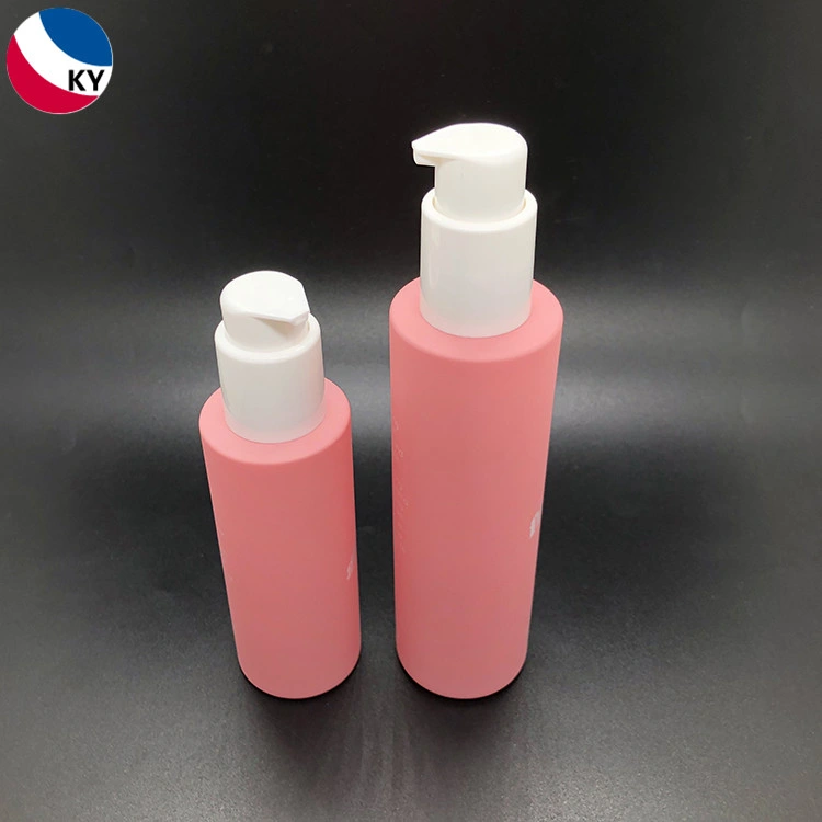 30ml 100ml 150ml Round Frosted Matte Pink Custom Colorful Sets Glass Pump Sprayer Toner Bottle Cosmetics Packing with White Screw Lid Plastic Dropper