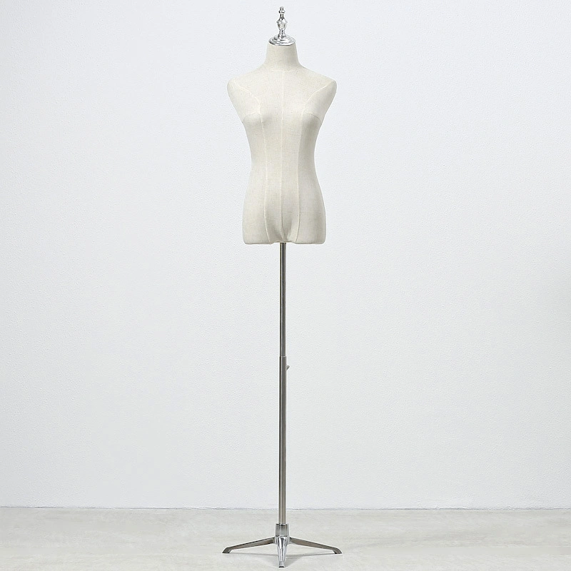Couture robe de tissu forme femelle réglable torse de mannequin Adapter le linge de maison de la moitié de mannequin de mannequins pour concepteur de couture