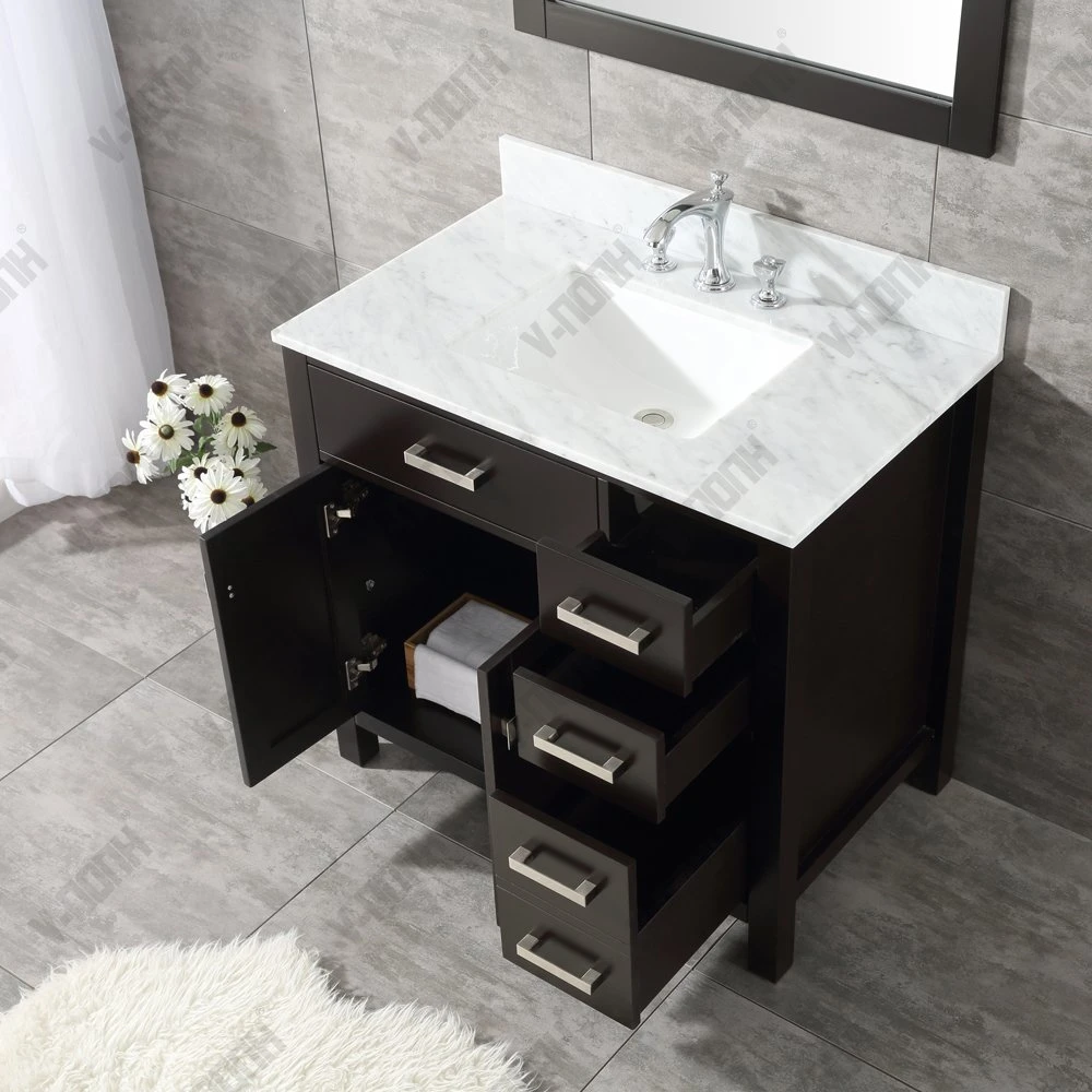 Modern Solid Wood Bathroom Countertop Storage Cabinets