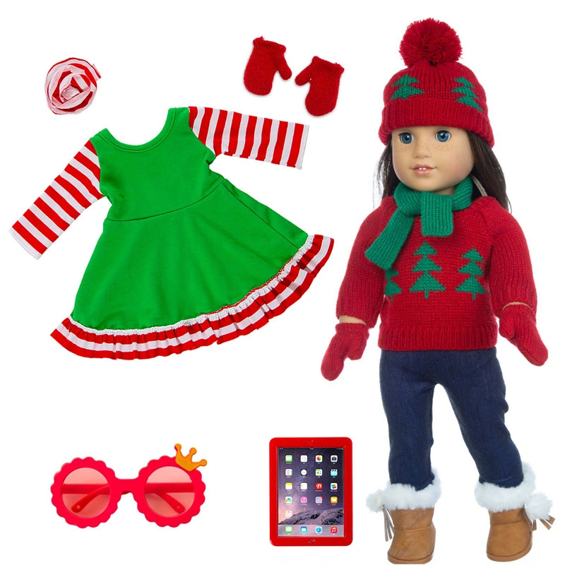 Nouveau 18 pouces à corps mou nouveau-né Baby Doll Vêtements Accessoires Ensemble de jouet pour enfants