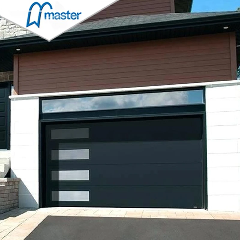 Best Selling High quality/High cost performance  Modern Design Automatic Overhead Sectional Foamed Steel Garage Door with Side Windows