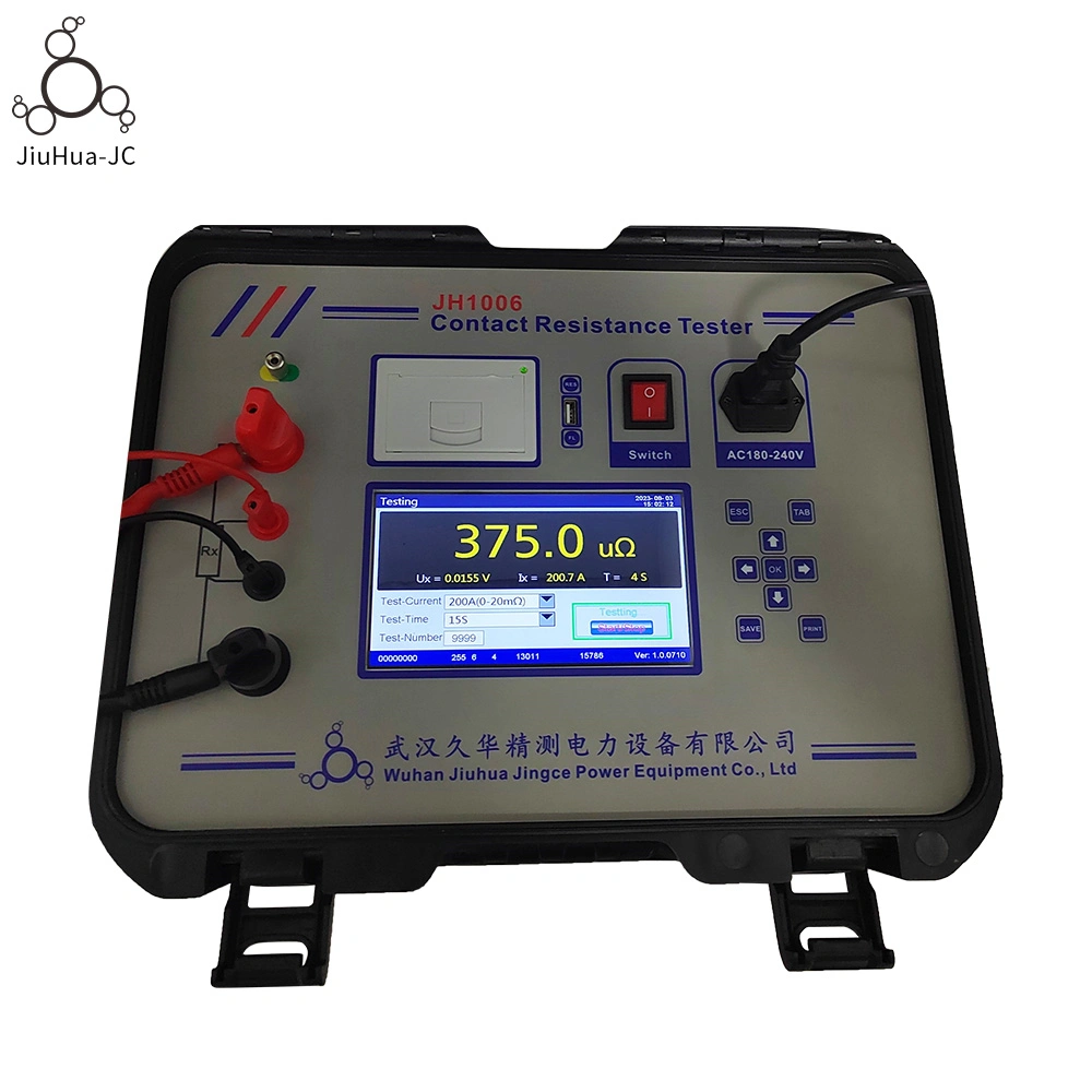 Jh1006b Circuit Breaker Testing Machine Contact Resistance Tester 200A Micro Ohm Meter