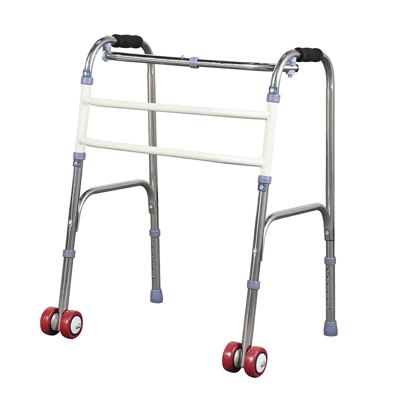 Factory Direct Sale Folding Mobility Walking Frame Walking Aid Walker for Adult