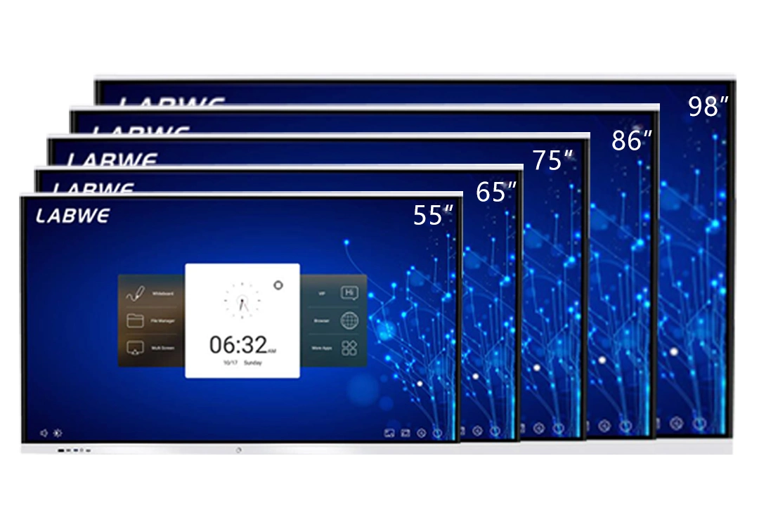 Écran plat interactif 4K de 75 pouces avec Android et Windows pour les salles de classe et les réunions de bureau