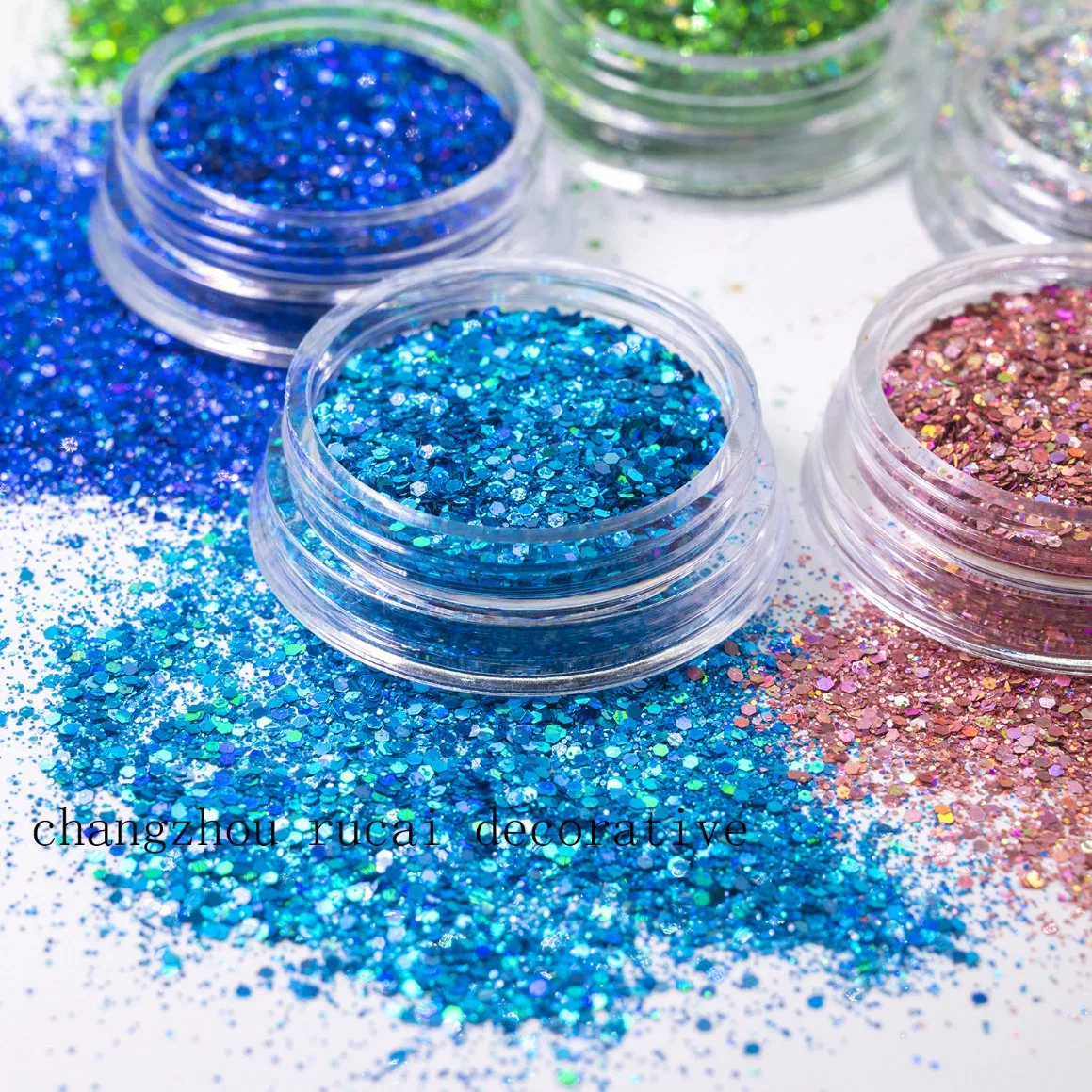 Qualität Groblose Masse feines Lösungsmittel beständiges Glitter Pulver für Großhandel Glitzer-Kunst