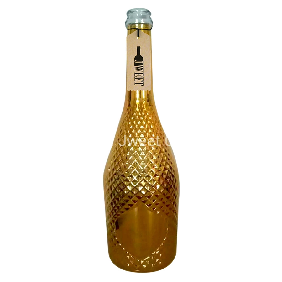 Colorida decoración personalizada Champagne la botella de cristal 750 ml