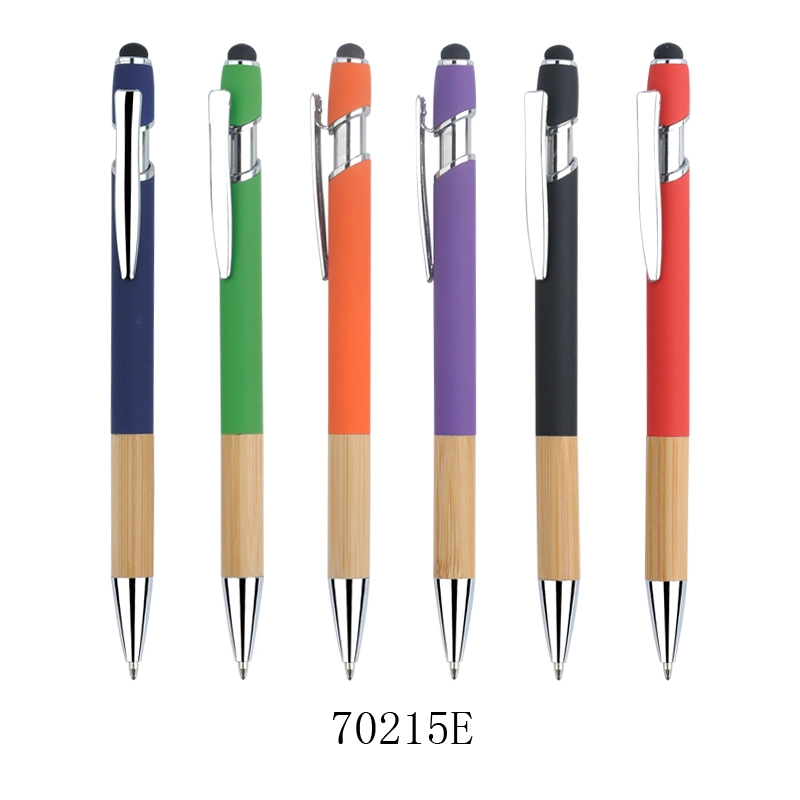 Pen Supplier Marketing Promotional Aluminum Bamboo Screen Stylus Metal Pen