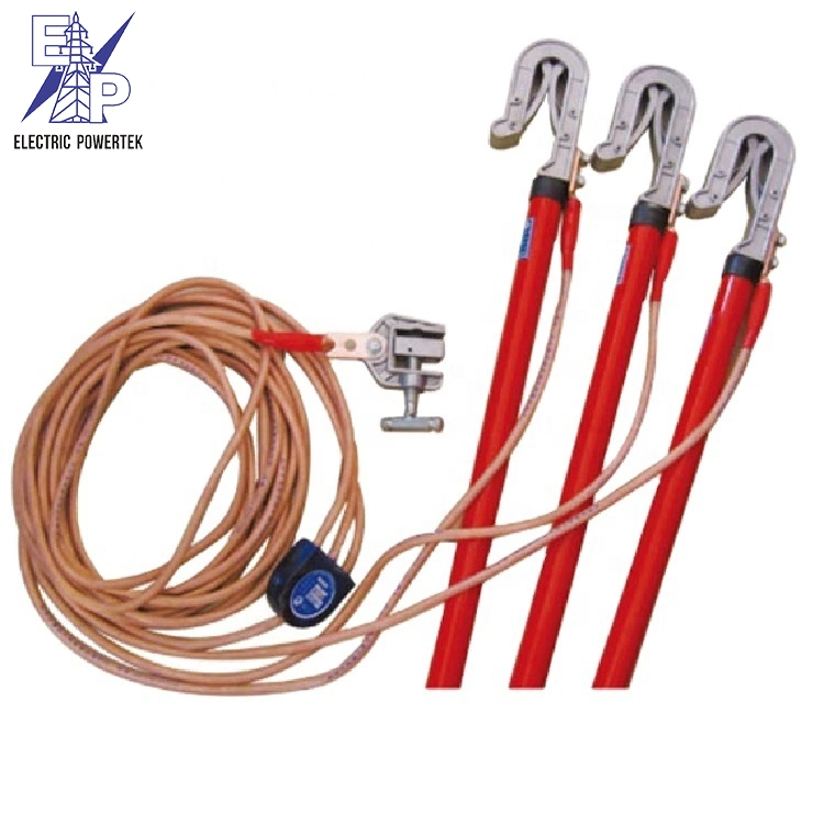 Temporary Grounding Equipment, Good Quality Copper Wire with Alloy Clamps, Used in Hv, Mv