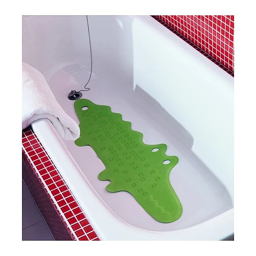 Crocodile Shape Anti Slip Natural Rubber Silicone Rubber Comfortable Bath Mat for Baby Care Use