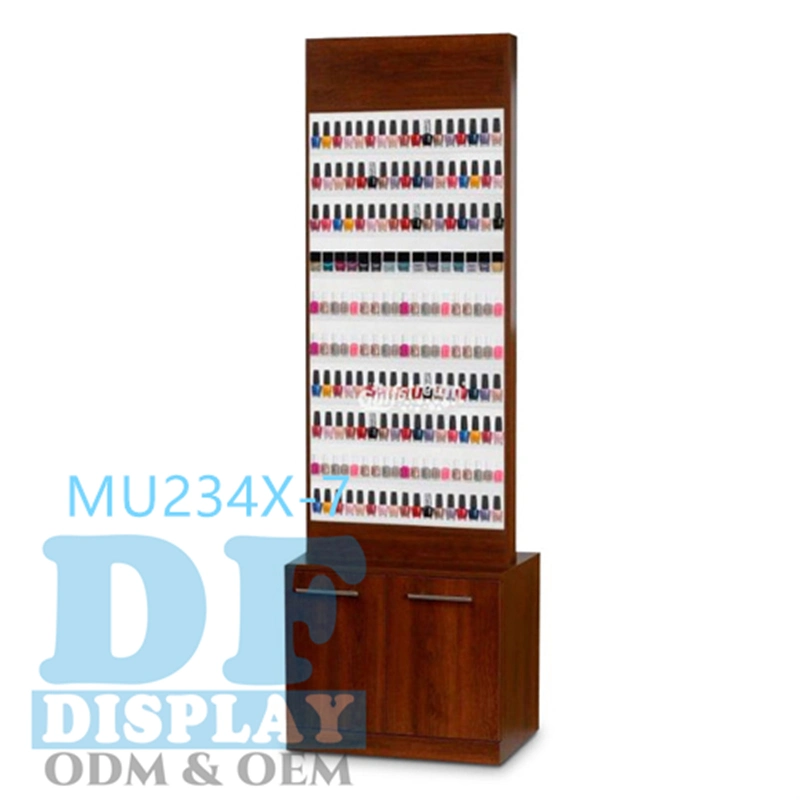 Nail Polish Display armários chão Nail Polish Display Rack Prateleira para loja de varejo Exibição cosmética Contador unha Polaca prateleira