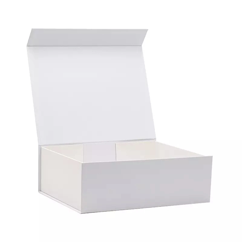 A4 Deep Plain White Luxury Retail Clothing Packaging Magnetic Closure Gift Box