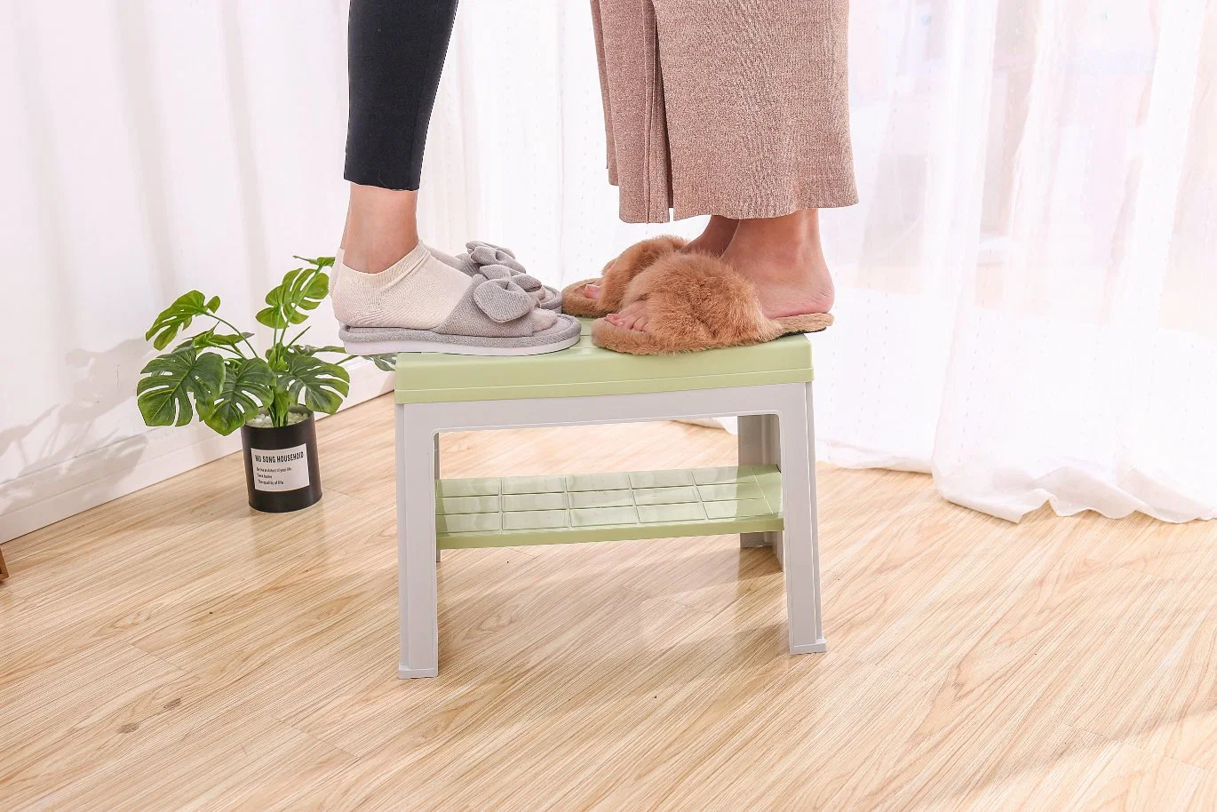 Home Multi-Function Child Single Seat Stool Storage Box Shoe Bench