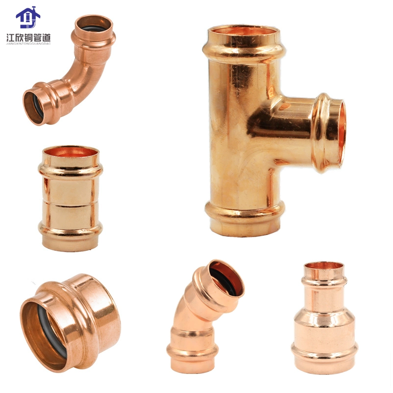 Copper Press Coupling Elbow Tee Sanitary Plumbing Water/Gas Pipe Fitting