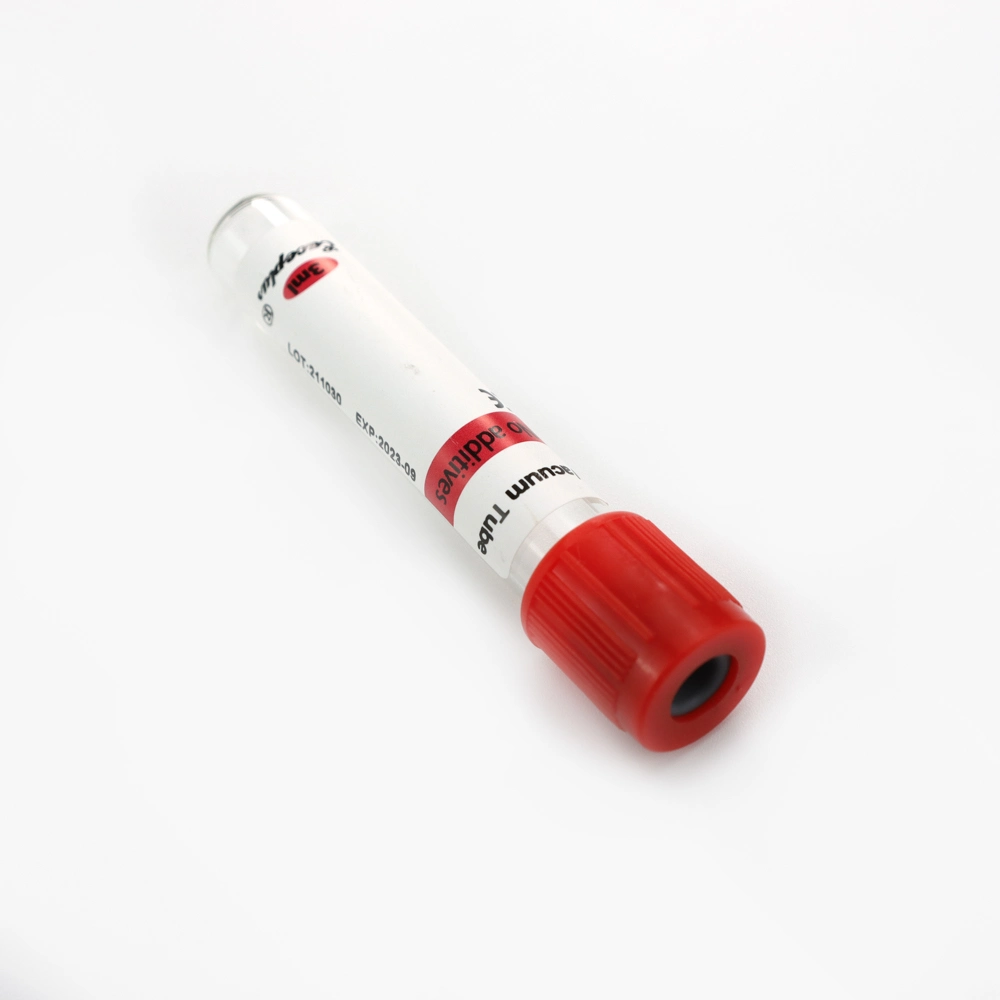 Siny Medical Red Cap Vakuum Blutentnahme-Schlauch Kein Additiv Rohr