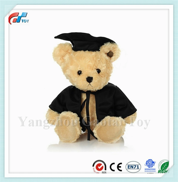 OEM Design Plush Graduation Bear Stuffed Bear Toy for Kids with Graduation Gown and Cap