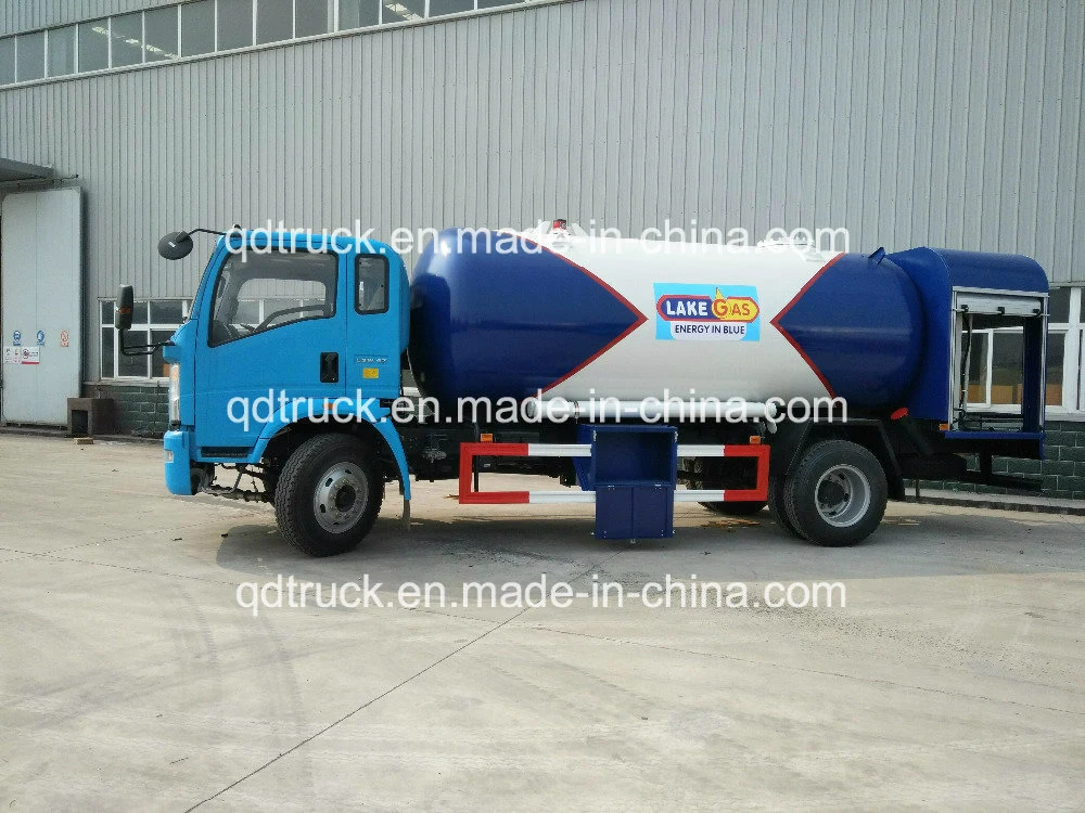 5m3 mobile gas station truck, 6m3 Refilling LPG Tank truck