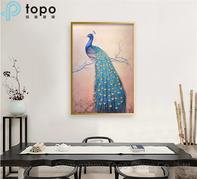 Un style moderne trempé Glass-Painting Peafowls (MR-YB6-2030)