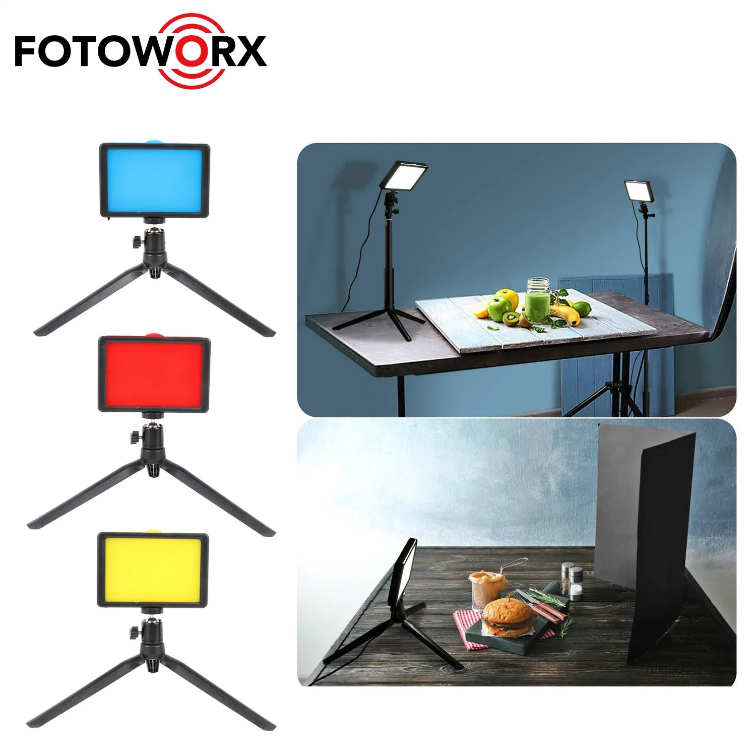 Fotoworx LED Panel Licht Fotografie Video Licht Studio Lights