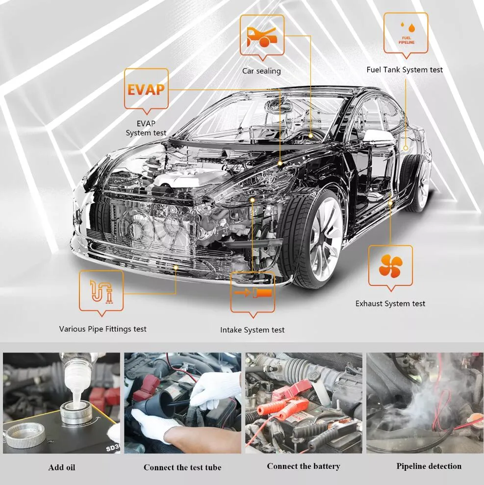 Zucoo Solar Powered SD308 Exhausts System Test DC12V Automotive