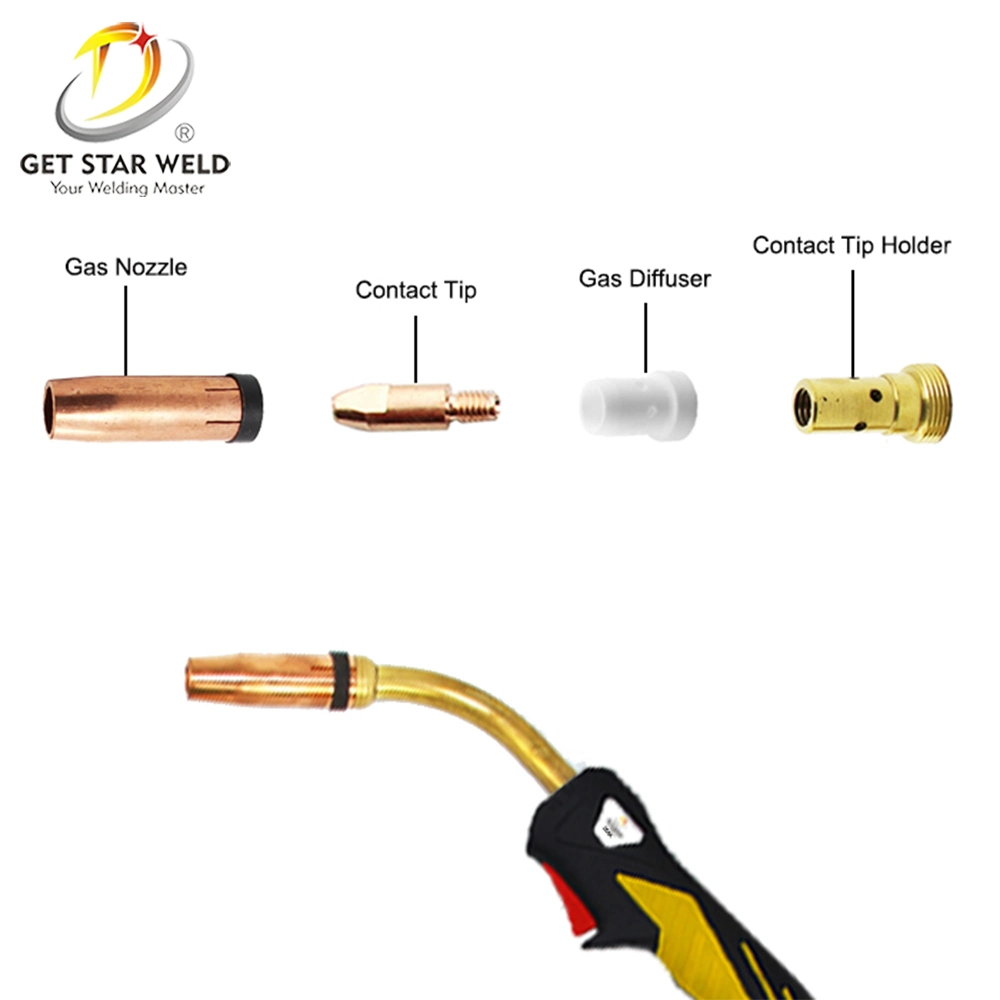 Get Star Weld 501d 500A Watercool Torch Welding, Cheap Portable Welding Gas Heating Torch, MIG CO2 Gas Electric Welding Torch