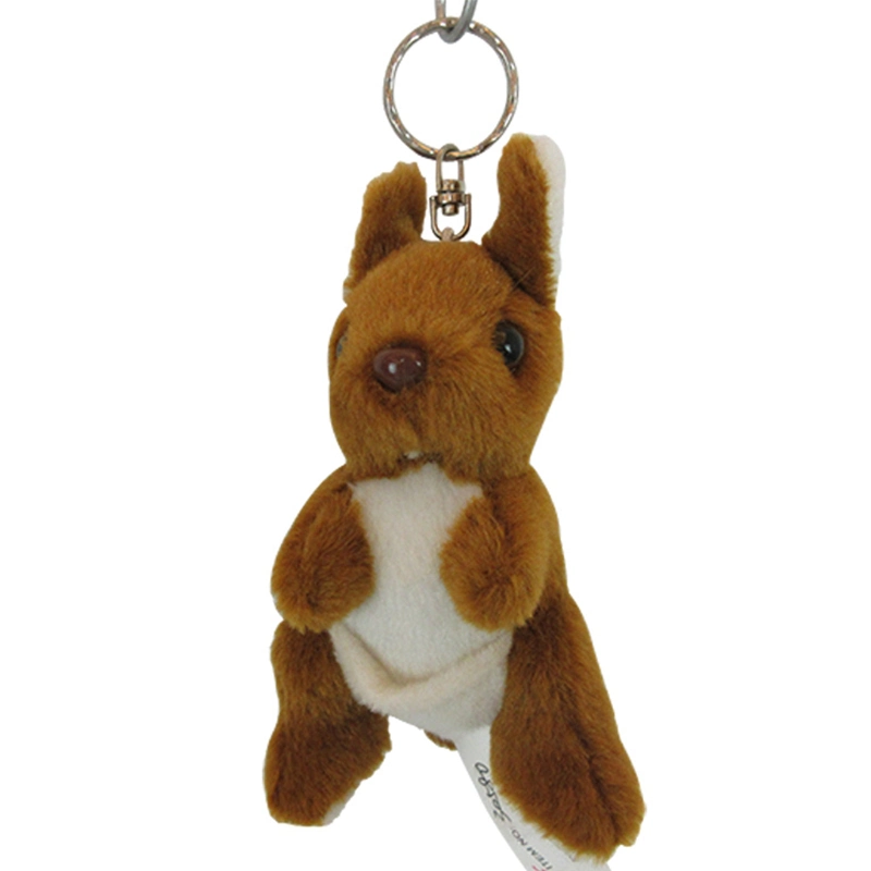 Lovely Mini Size 10cm Soft Kangaroo Toys Plush Keychain Stuffed Animal for Sale