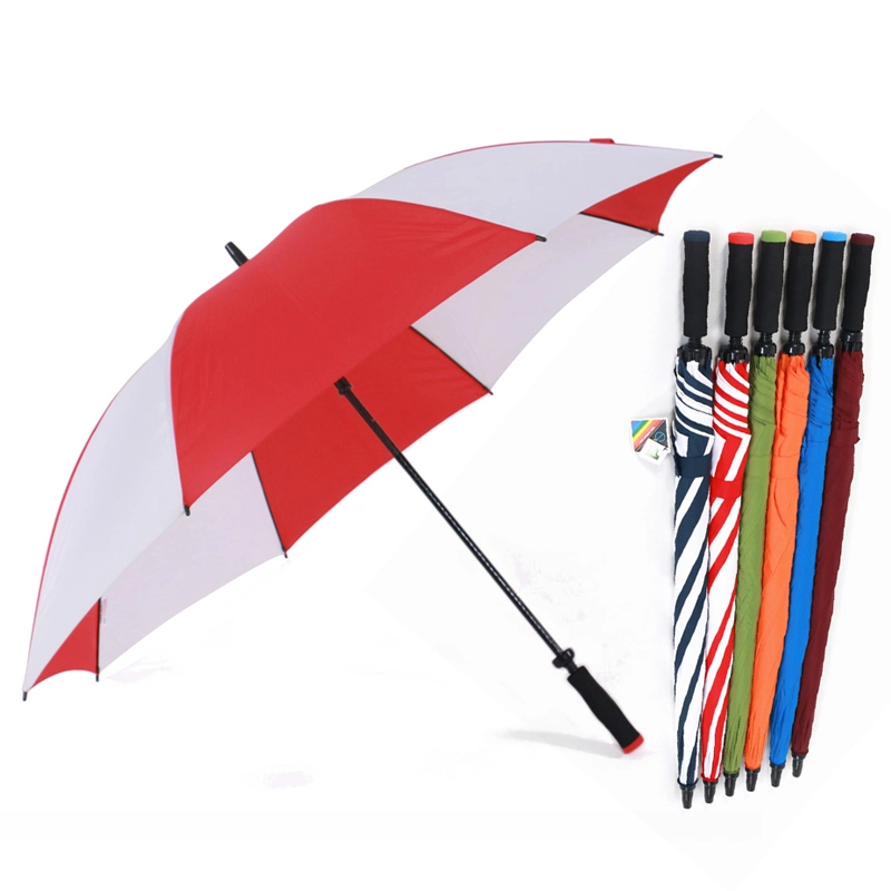 Sunfoo 30 polegadas abertura manual fibra de vidro Frame EVA Handle Golf Guarda-chuva de presentes