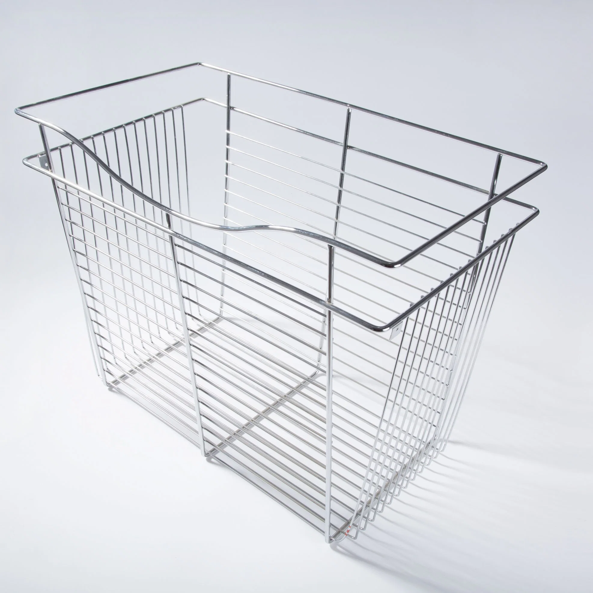 Wire Mesh Stacking Basket Supermarket Storage Rack Snack Fruit Display Shelf