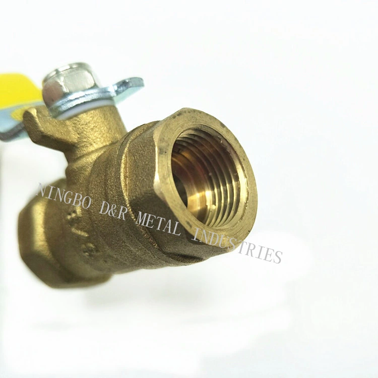 Iron Handle Gold Yellow Color Ball Valve Brass Valve Ball