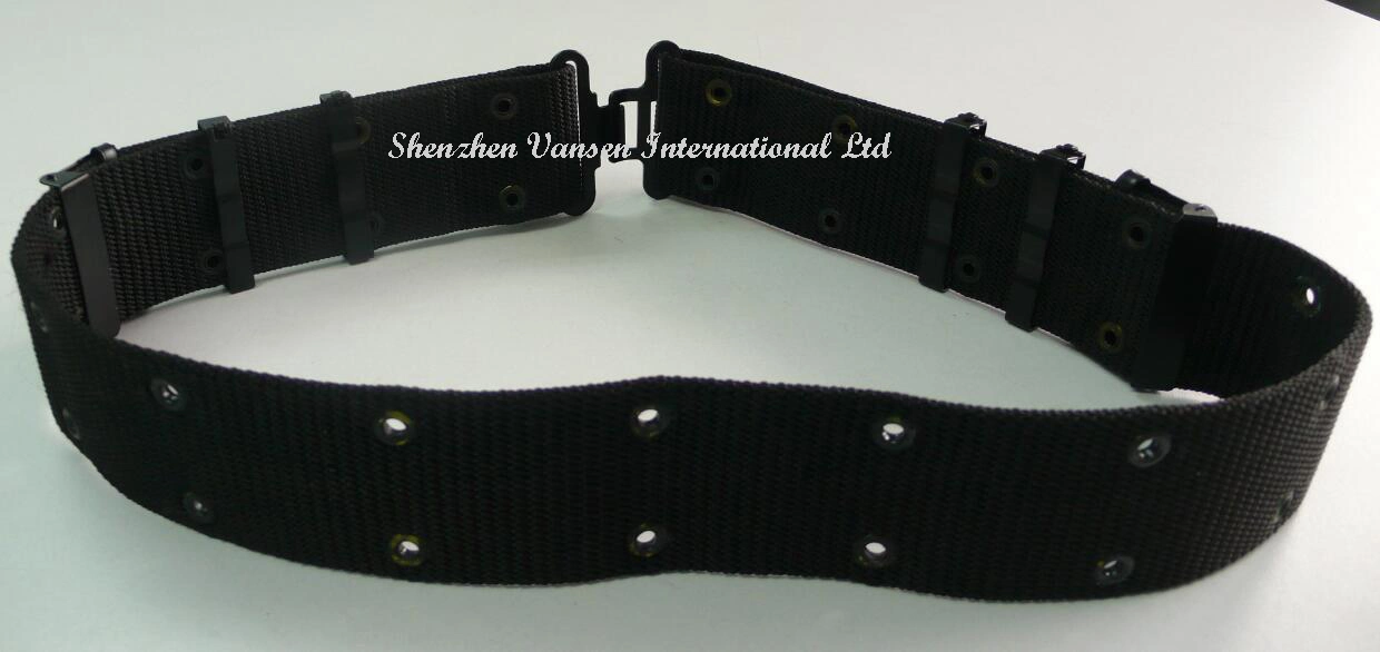 Custom Black Belt with Steel Buckle