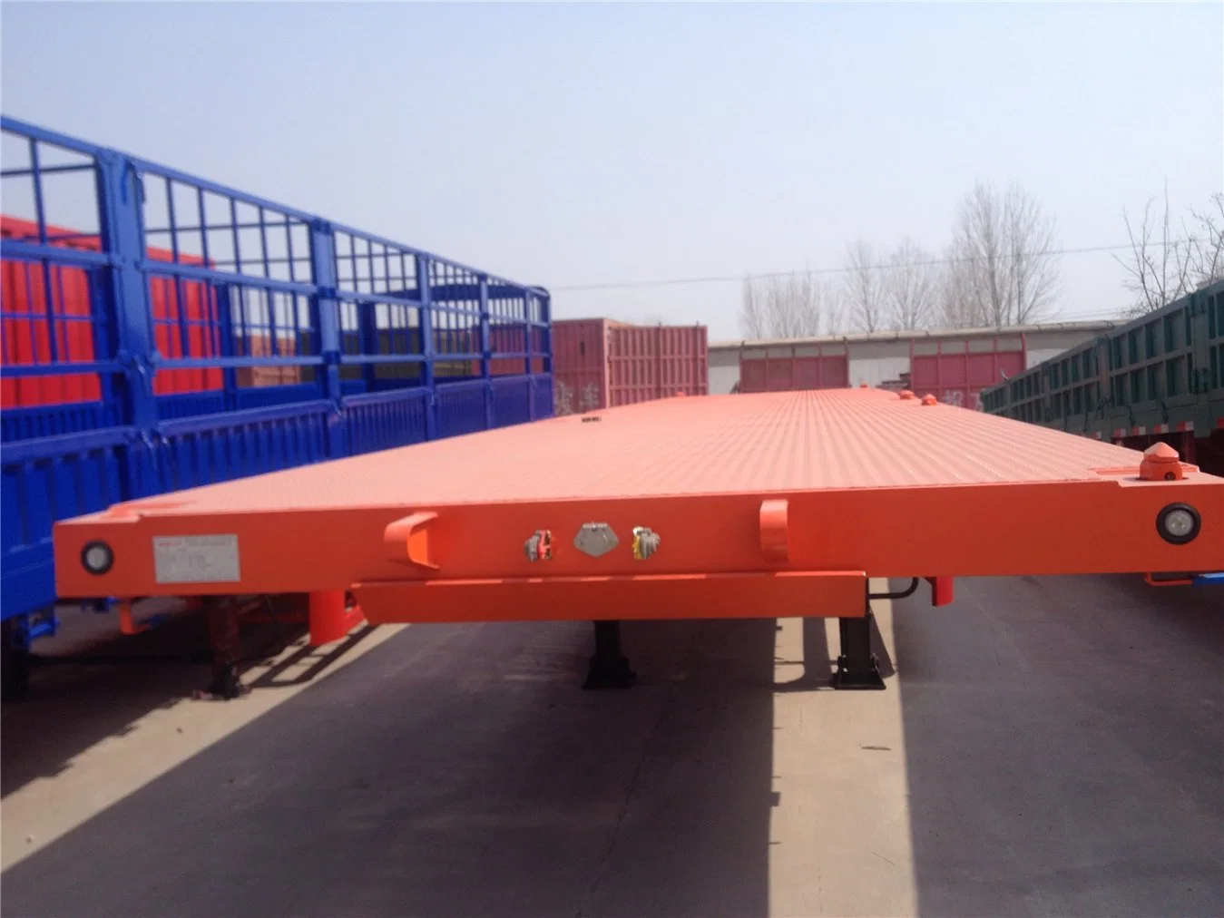 Manufacture 30-80t Mechanic/Air Suspension Chassis Semi Truck Container Trailer