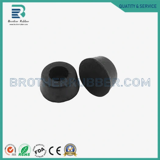 Customized Round Cone Shape Molded Rubber Feet with Steel Washer Built-in