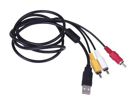 USB 2.0 Am to 3 RCA Cable
