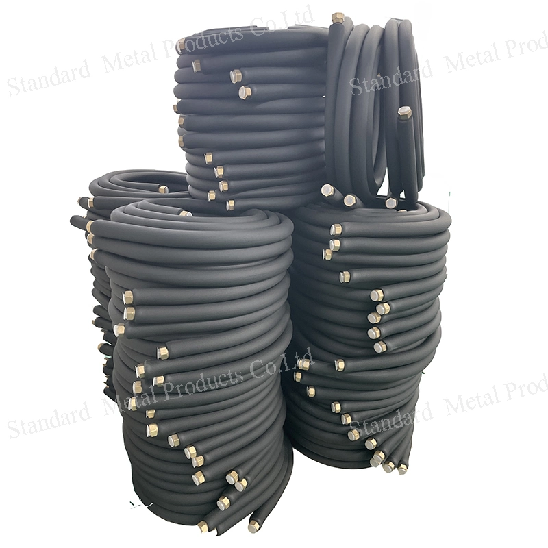 Hot Selling 3m 1/4" X 3/8" Black Rubber Insulation Copper Pipe for Mini Split AC