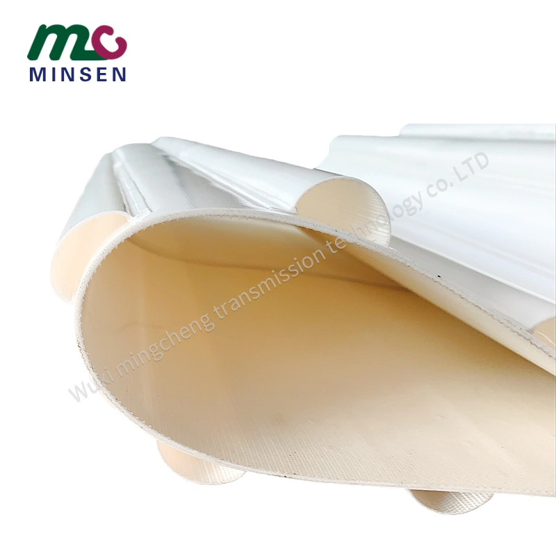 The Manufacturer Produces Semi-Circular Baffle PU White Conveyor Belt Ring PU Baffle Belt Oil Resistant, Heat Resistant and Anti Slip