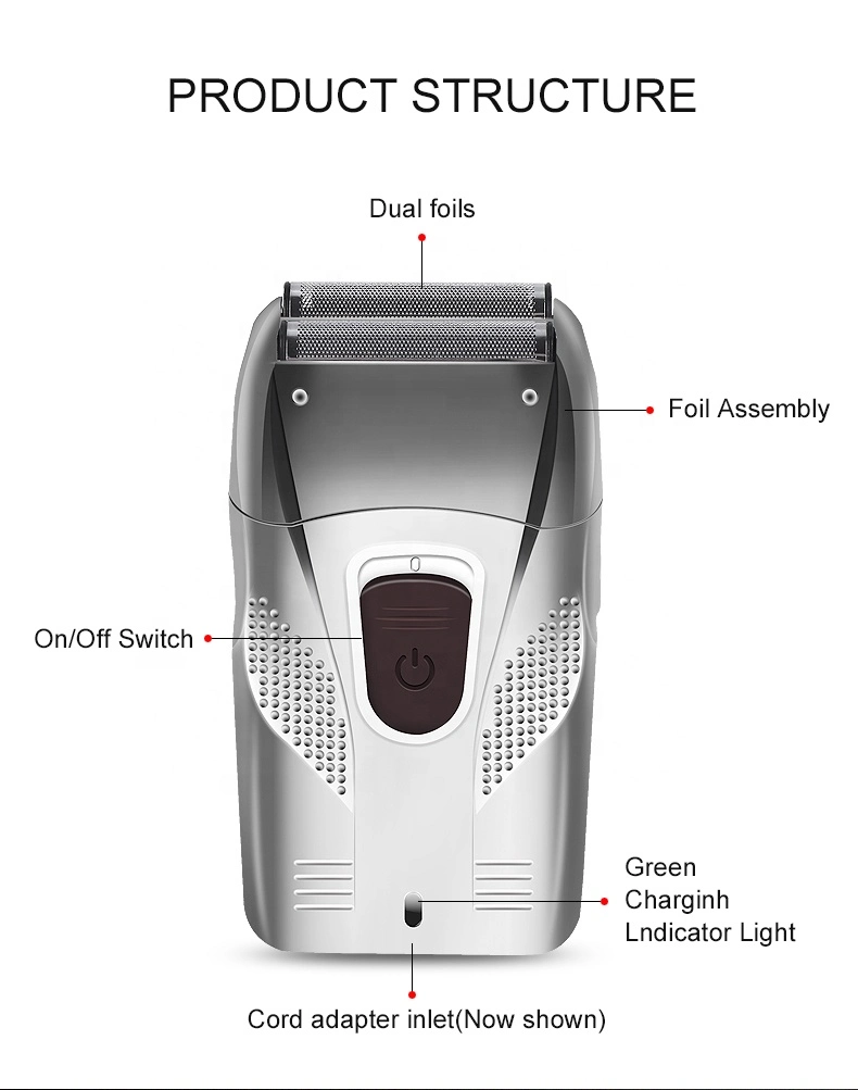 2 in 1 Reciprocating Electronic Razor Men Shaver Haircut Head Shaver Hair Clipper Rechargeable Electric Set USB Barber