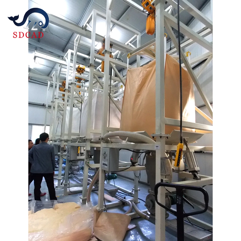 Sdcad 1000kg Bulk Bag Rubber Plastic Granule Packing Machine Unloading Station