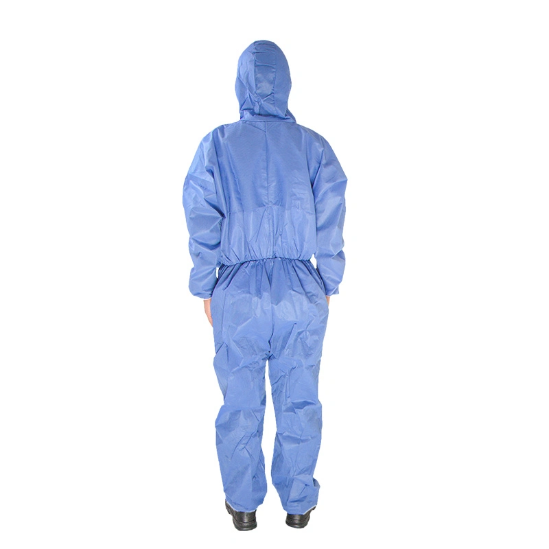 Fashionable New Product Blue/Grey Hooded Protective Clothing for Workshop