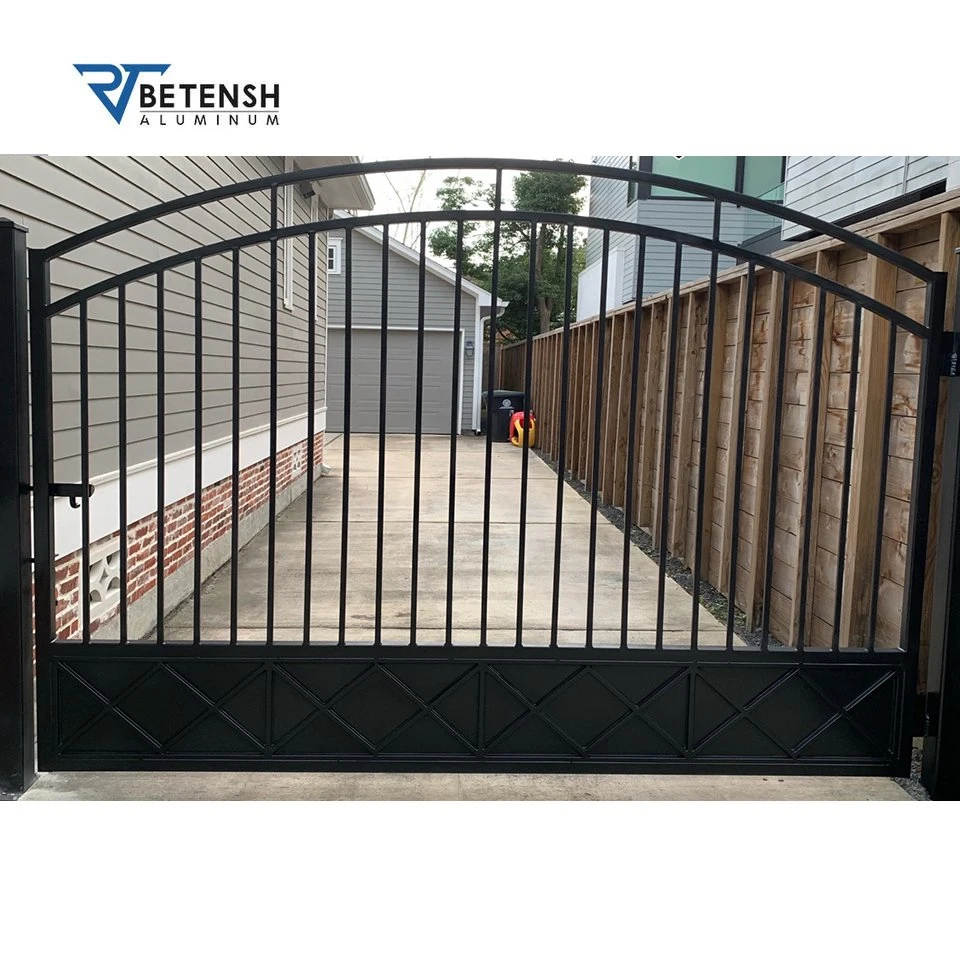 New Modern Design Free Simple Decorative Grill Design Sliding Aluminum Gate/Swing Double/Single Main Metal Aluminum/Iron/Steel Driveway Gate for House/Villa