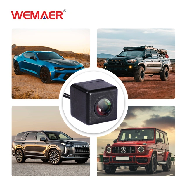 Wemaer OEM CVBS Cámara de visión trasera Luz de estrella universal Vista nocturna Cámara de marcha atrás resistente al agua Mini HD para coche