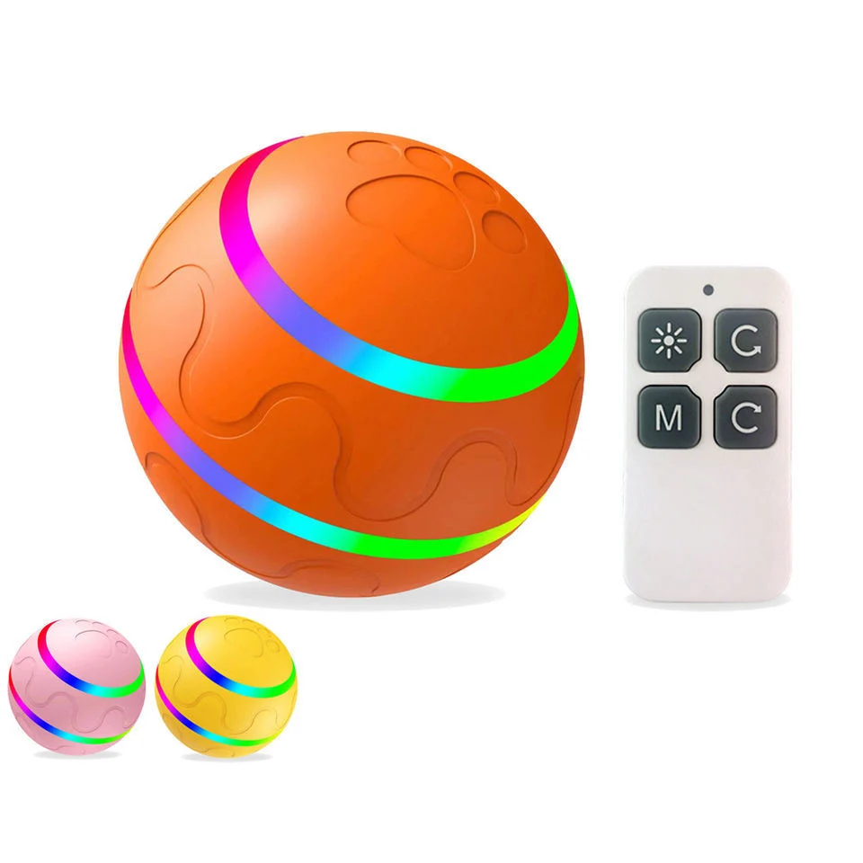 PET Produkte Elektronische Fernbedienung Leuchtende Haustier Katze Spielzeug USB Wiederaufladbare Automatische Rolling Ball Dog Spielzeug