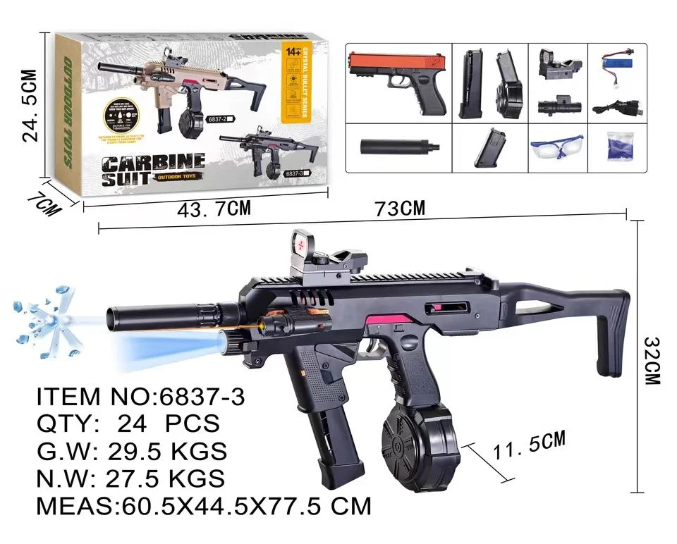 Готов к отправке Carbine комплект для переоборудования гель шарик Blaster ручного и автоматического игрушечный пистолет Пистолетный отруб де Hidrogel подарок цвета черного цвета