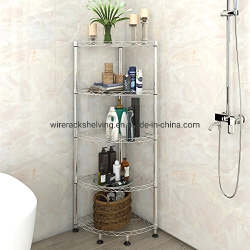 Chrome Wire Simply Corner Unit with 3 to 5 Tier for Expand Your Life