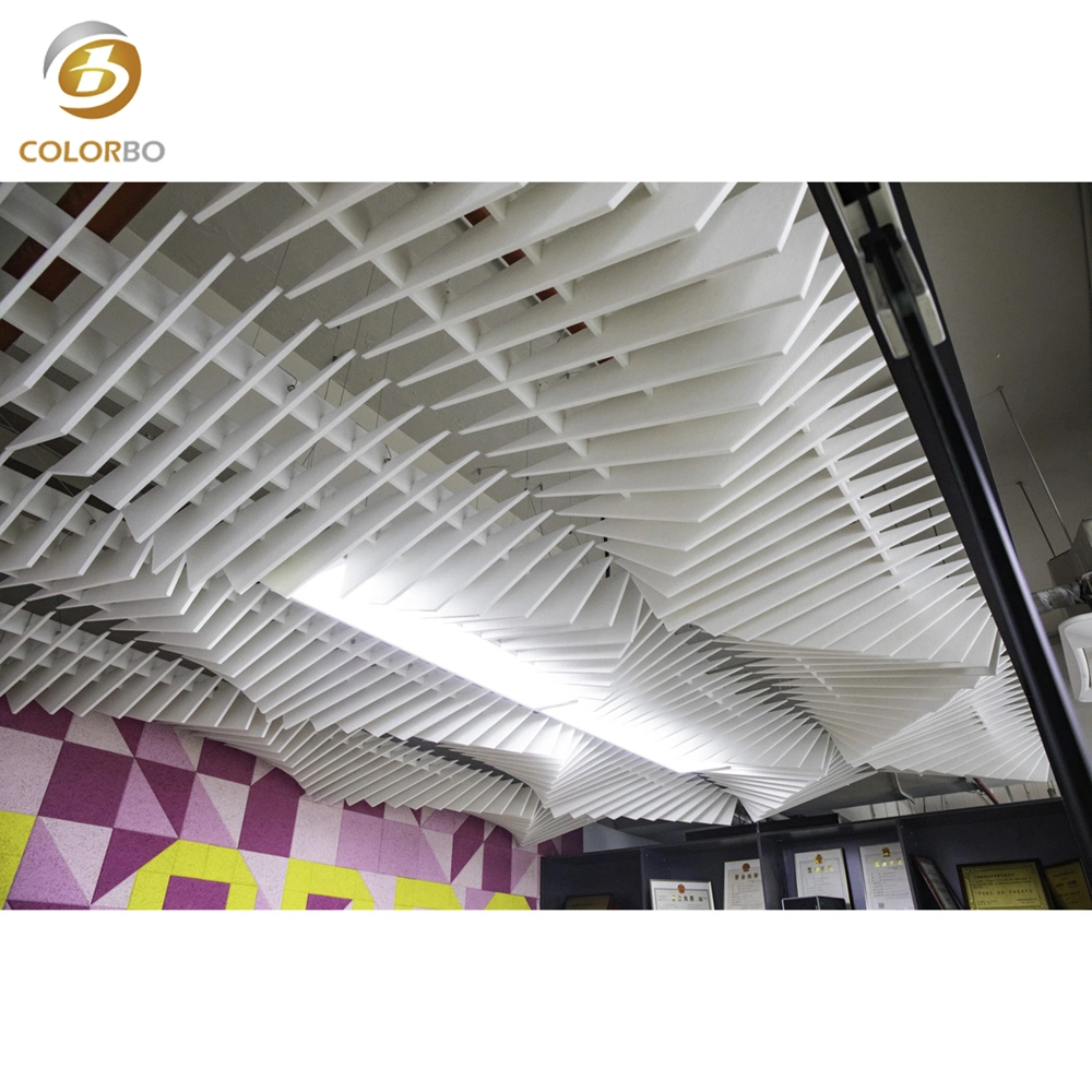 High quality/High cost performance  Flame Retardant 100%Polyester Fiber Polyester Soundproof Decoration Material Ceiling Panel