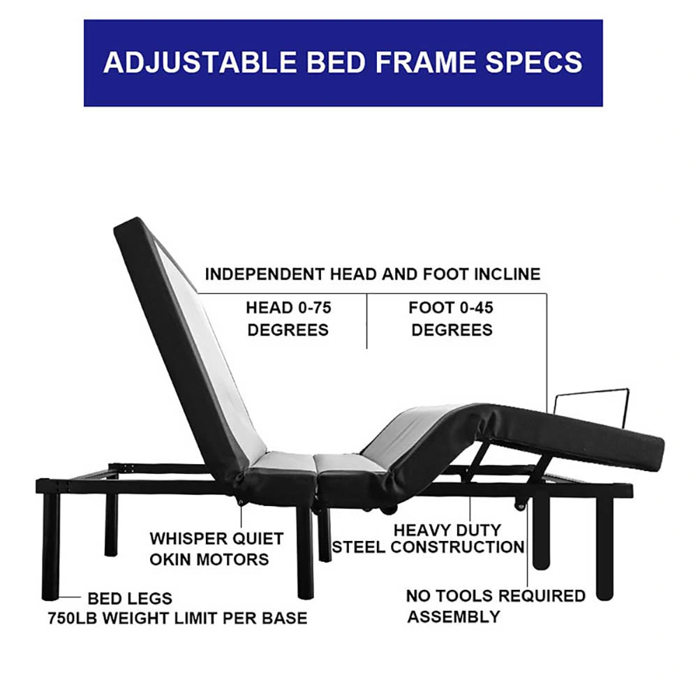 Full Size Adjustable Bed Base, Wallhugger Electric Bed