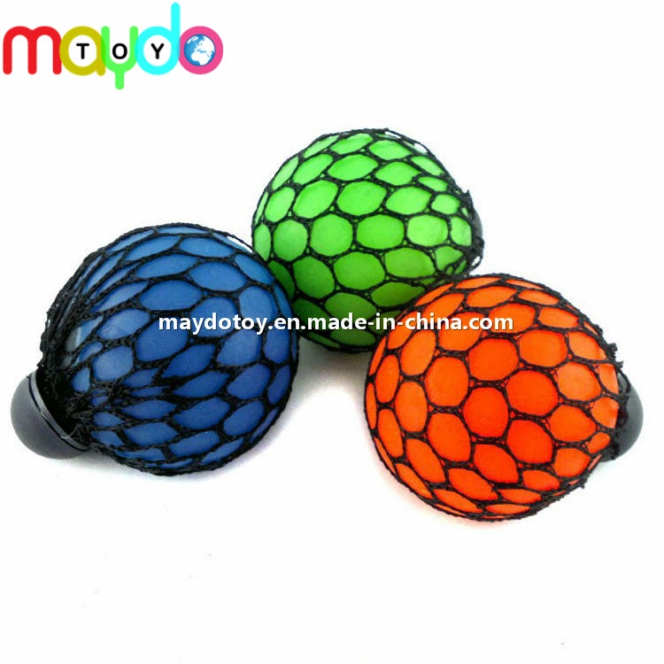 A novidade de uvas de malha Squishy squeeze ball brinquedos com tampa