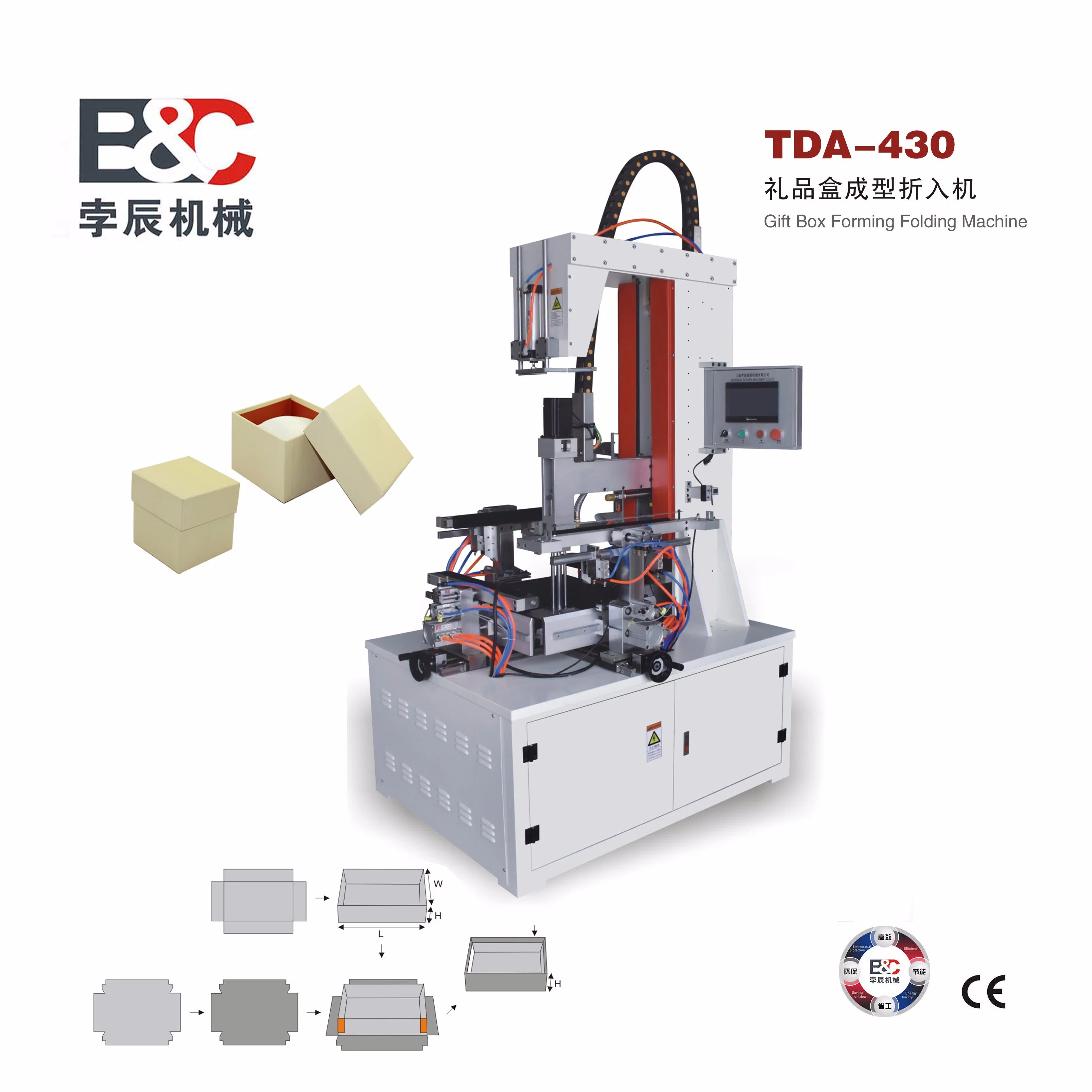 Tda-Modell Halbautomatische Starre Box Formmaschine / Box Falzmaschine / Box Herstellung Maschine