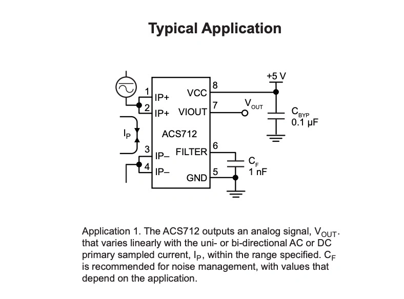 Nuevo circuito integrado Acs712elctr-20A-T original chip Acs712elctr-20A-T.